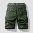 thumbnail image 4 of Homeyce Men's Camo Cargo Shorts Multi Pocket Elastic Waistband Shorts Pants Drawstring Ripstop Straight Leg Camo Cargo Short Stretch Military Work Casual Lightweight Bermuda Shorts,Green L, 4 of 5