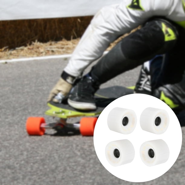 Ruedas de 4 piezas Longboard 70 mm x 51 mm 82a Ruedas de skateboard Cruiser blanco shamjiam Ruedas de longboard