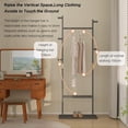 thumbnail image 4 of FLERISE Wooden Clothes Rack for Hanging Clothes, Sturdy Clothes Rack Heavy Duty, Entryway Coat Rack Freestanding, Tall Coat Hanger Stand & Clothing Display Rack for Bedroom, Office, 4 of 6