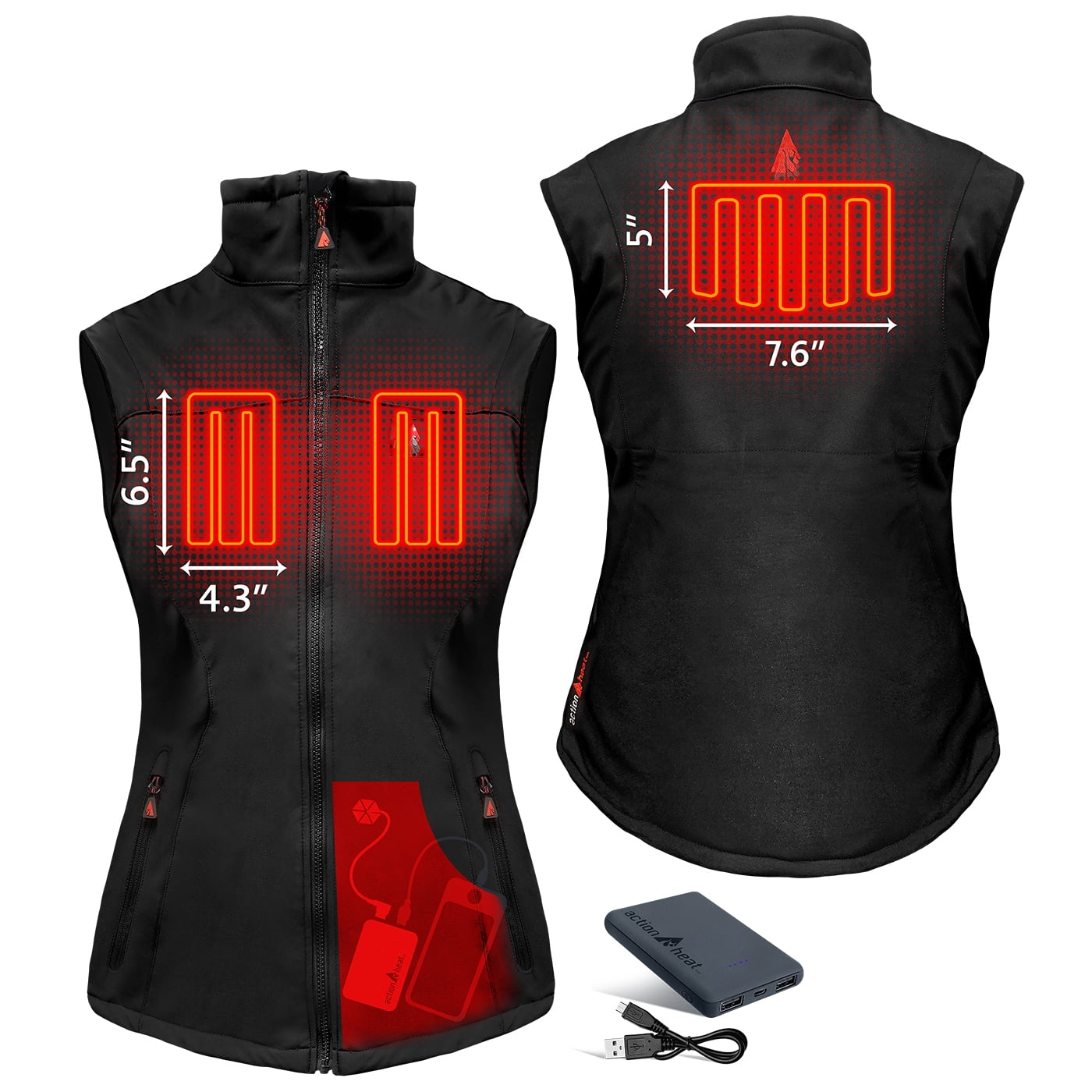 women's heated vest with battery