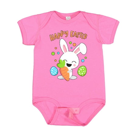 

Inktastic Happy Easter Bunny with Eggs and Carrot Boys or Girls Baby Bodysuit