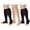 Beige,Black,Black with yellow background, variant on 3 Pairs Open Toe Copper Compression Socks for Women & Men Circulation 15-20 mmhg, Best Support for Medical, Running, Nursing