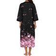 thumbnail image 2 of KISSGAL Women Zipper Front Robes 3/4 Sleeve Housecoat Full Length Loungewear Dress with Pocket Long Nightgown Sleepwear Bathrobes, 2 of 4