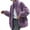 Purple, variant on Fall and Winter Warm Fleece Coat for Womens Fashion Plus Size Double Sided Velvet Warm High Neck Cardigan Zipper Fleece Jacket Long Sleeved Hooded Casual Jacket