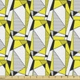 thumbnail image 1 of Mosaic Fabric by the Yard, Polygonal Art Modern Times Layout in Minimalistic Colors, Decorative Upholstery Fabric for Chairs & Home Accents, 3 Yards, Yellow Charcoal Grey by Ambesonne, 1 of 4