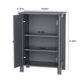 thumbnail image 5 of ASJMR Farmhouse Bathroom Floor Cabinet with 2 Doors, Modern Storage Freestanding Organizer Cabinet with Adjustable Shelves, Small Bathroom Cabinet for Kitchen/Bathroom/Living Room, Gray, 5 of 9