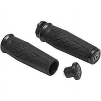 Kuryakyn Satin Black Hex Grips Cable Pair for Harley 1996 - 2019 Models with Dual Cable Throttle Control (except Streets) 5921
