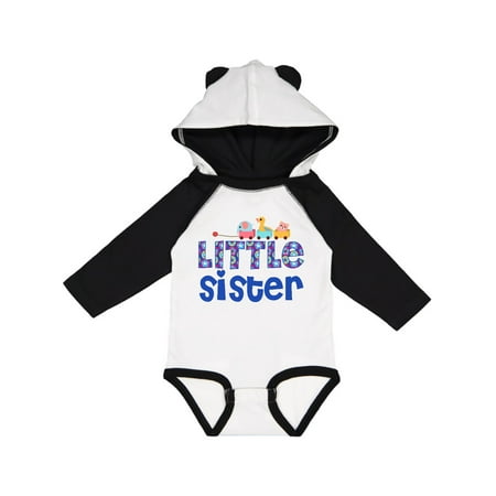 

Inktastic Toy Train Little Sister Gifts Gift Baby Girl Long Sleeve Bodysuit