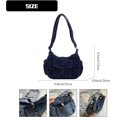 thumbnail image 5 of Sunyuer Women Vintage Washed Denim Crossbody Bag, Casual Small Hobo Shoulder Purse, Trendy Denim Sling Handbag with Front Pocket, Adjustable Strap Fashion Daily Outdoor Travel Shoulder Bag, 5 of 7