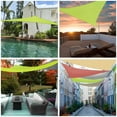 thumbnail image 2 of LAGarden 11Ft 97% UV Block Triangle Sun Shade Sail Outdoor Patio Pool Garden Yard Lawn Carport Awning Canopy Apple Green, 2 of 11