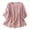 Pink, variant on Embroidered Boho Tops for Women 2026 Crew Neck Blouses Dressy Casual Half Sleeve Shirts with Ruched Cuffs Loose Fit Outdoor Travel Outfits