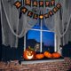 thumbnail image 3 of IMIKEYA Halloween Creepy Cloth Spooky Fabric Cloth Halloween Creepy Decoration Party Door Window Decor for Haunted House Patio Garden (Light Grey), 3 of 3