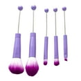 thumbnail image 2 of 5x Brochas de Maquillaje Sunnimix con cuentas Kits de herramientas Brocha en ángulo DIY cosméticas Multifuncionales Premium violeta, 2 of 8