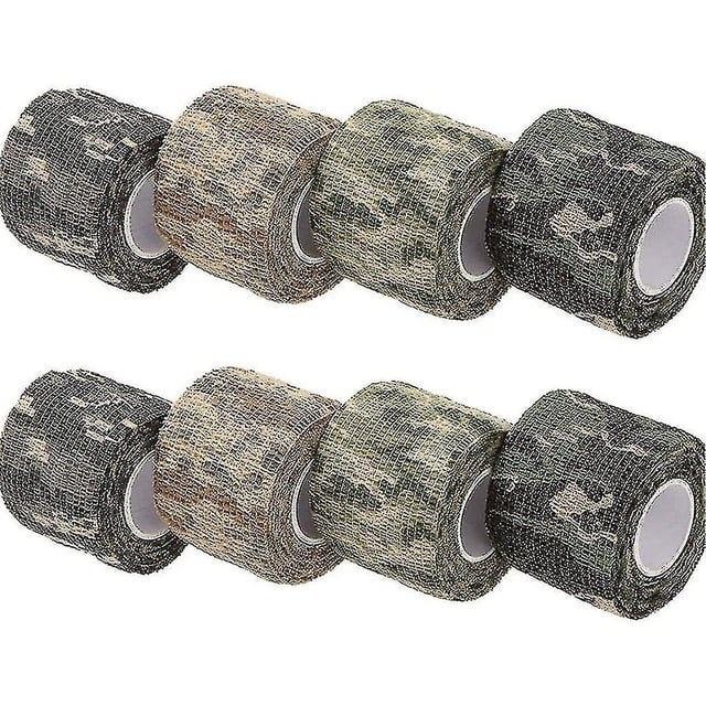 Cinta de camuflaje, vendaje de camuflaje multifuncional, autoadhesivo y sin cinta.