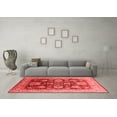 thumbnail image 3 of Ahgly Company Indoor Square Oriental Red Industrial Area Rugs, 5' Square, 3 of 4