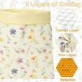 thumbnail image 3 of Reusable Beeswax Bread Bags - 2 Pack Bees Wax Food Wraps, Homemade Sourdough Bread Storage, 2-in-1 Linen Cotton Large Freezer Container Home Baking Accessories with Lining (Eucalyptus Leaf), 3 of 10
