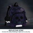 thumbnail image 5 of RMDQTR Adorable Ear-Print Backpack with Reflective Strip and Anti-Lost Leash Adjustable Shoulder Straps Mini Travel Backpack Midnight Skull Butterfly Bloom, 5 of 7