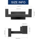 thumbnail image 2 of 2 Pack (Matte Black) Bath Double Towel Hook- SUS304 Stainless Steel Square Robe Towel Holder, Heavy Duty Rustproof Double Coat Hook for Bathroom Livin, 2 of 5