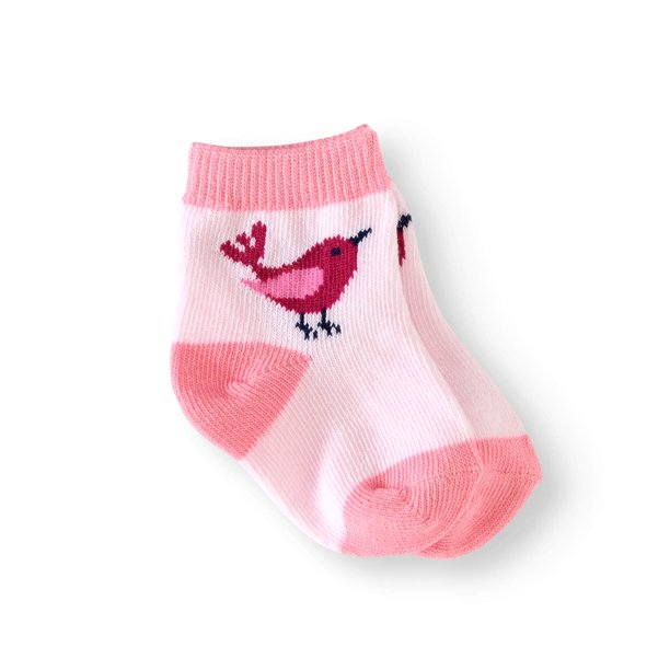 Rene Rofe Baby Newborn Baby Girl Cuffed Socks, 6pack