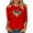 Red-10, variant on Mittory 3/4 Length Sleeve Womens Tops Casual Round Neck Cute Tops Fashion Loose Fit T-Shirts Ladies Tops and Blouses
