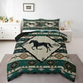 thumbnail image 2 of Erosebridal Aztec Comforter Sets King Size, Rustic Horse Comforters & Duvets, Tribal Animal Decor, Reversible 3 Pieces, 2 of 7