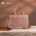 thumbnail image 3 of Montana West Vintage Western Handbag Exquisite Tooling, Unique Prints & Whipstitch Craftsmanship, Dark Pink, 3 of 6