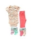 thumbnail image 1 of Kit 5 Piezas Bebé Niña Onesies Pantalones, Pañalero y Calcetines Multicolor OP2198HK, 1 of 5