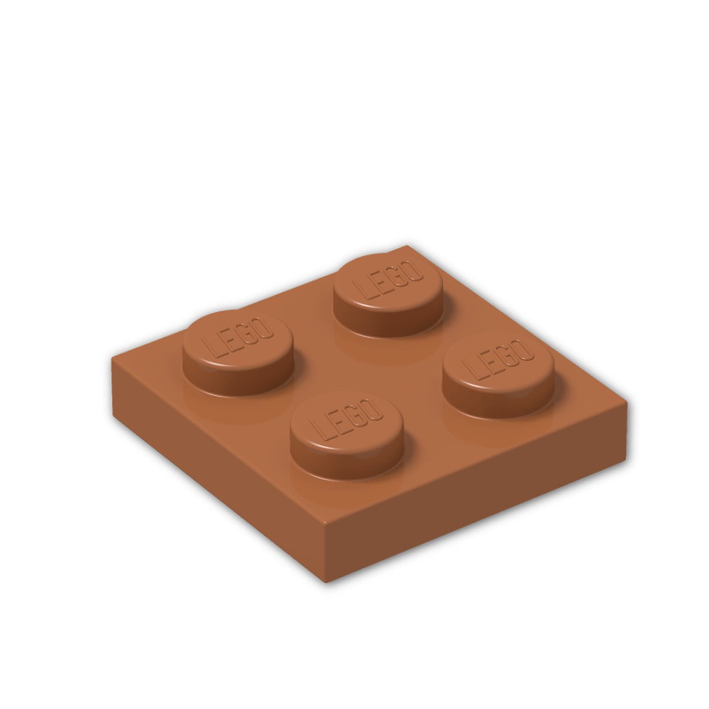 25 Pieces Light Grey 2x2 Plate Brick LEGO 3022 