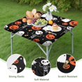 thumbnail image 4 of Halloween Pumpkin Skull Pattern Square Fitted Tablecloth with Elastic Edge,Square Table Cover,Washable Elastic Table Cover for Home Kitchen Party Decor 36"x36", 4 of 6