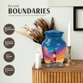 thumbnail image 3 of JAGASY Lighthouse Funeral Urn for Brother - Ocean Blue Small Urn for Ashes Adult Male - Yellow Pink Sunset Clouds Decorative Urns for Sister - Mini Cremation Urns for Human Ashes Keepsake - (3 Inch), 3 of 7