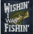 thumbnail image 2 of Wishing I was Fishing Largemouth Bass Plus Size Crewneck Graphic Tee Shirt Brisco Brands 2X, 2 of 5