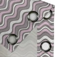 thumbnail image 4 of Ambesonne Geometric Grommet Curtain, Wavy Stripes Nautical, 50" x 84", Warm Taupe Pink Cream, 4 of 6