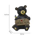 thumbnail image 2 of Hi-Line Gift Ltd. Sitting Bear Holding Love Sign Garden Decor, 2 of 6