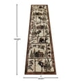 thumbnail image 4 of Flash Furniture Vale Collection Rectangular Rustic Green, Beige, Brown Area Rug, 2' x 7', 4 of 5