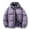Purple, variant on Womens Winter Puffer Jacket Lining Plaid Down Jacket Long-Sleeved Winter Loose Warm Coats Casual Overcoat Thermal Winter Parka