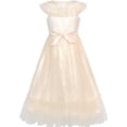 thumbnail image 3 of Flower Girls Dress Champagne Vintage Wedding Party Bridesmaid 6 Years, 3 of 8