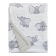 thumbnail image 2 of Disney Dumbo White and Grey Super Soft Baby Blanket with Sherpa Back, 2 of 4