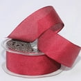 thumbnail image 2 of The Ribbon People Sparkly Burgundy Taffeta Woven Edge Craft Ribbon 1.5" x 54 Yards, 2 of 2