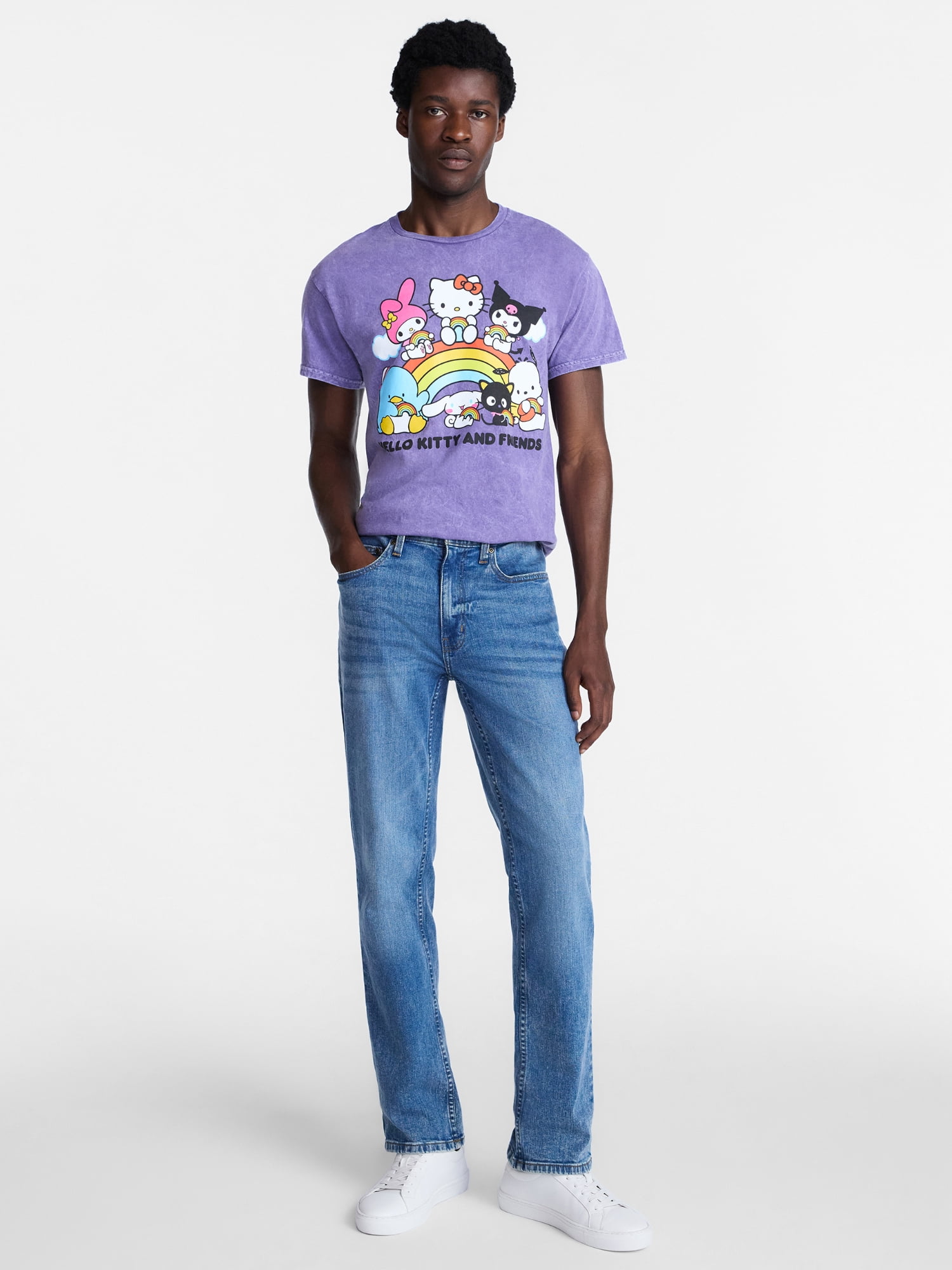 Hello Kitty and Friends Rainbow Men's and Big Men's Tie Dye Tee, Men's Sizes S-3XL