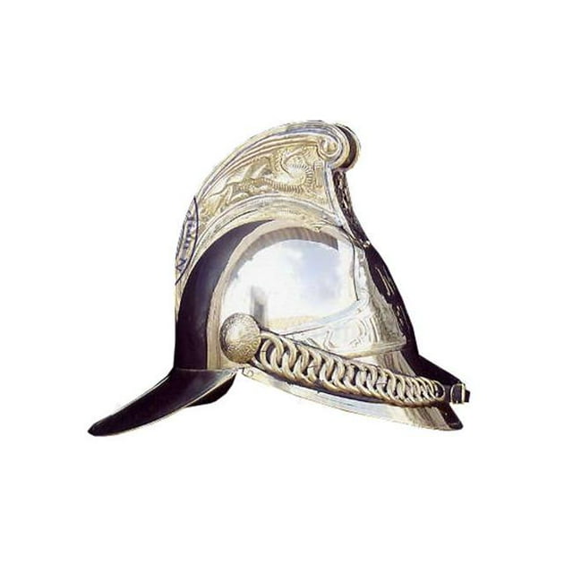 Casque de Pompier - Taille Unique - Finition Argentée