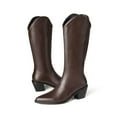 thumbnail image 4 of Fesfesfes Riding Boots For Women Ladies Fall Winter Knight Thick High-heeled High US:7(39), 4 of 7