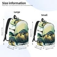 thumbnail image 4 of Balery Watercolor Turtle3 Vintage Canvas Backpack for Men and Women - Large Capacity, Durable Travel Laptop Bag for School, Work, Hiking, and Outdoor Activities, 4 of 7