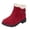Red, variant on Furry Woman Boots Ankle Winter Black Non Slip Comfort Soft Shoes Women Shoes 37