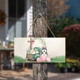 thumbnail image 3 of Easter Egg Siberian Husky Bunny Ear Welcome Spring Truck Landscape Wood Sign Husky Dog Lover Gifts Hanging Wall Home Decor - 12002, 3 of 5
