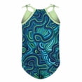 thumbnail image 2 of Dolfin Little Toddler WAVES FOR DAYS TANKINI Swimsuit Blue Size 5, 2 of 4