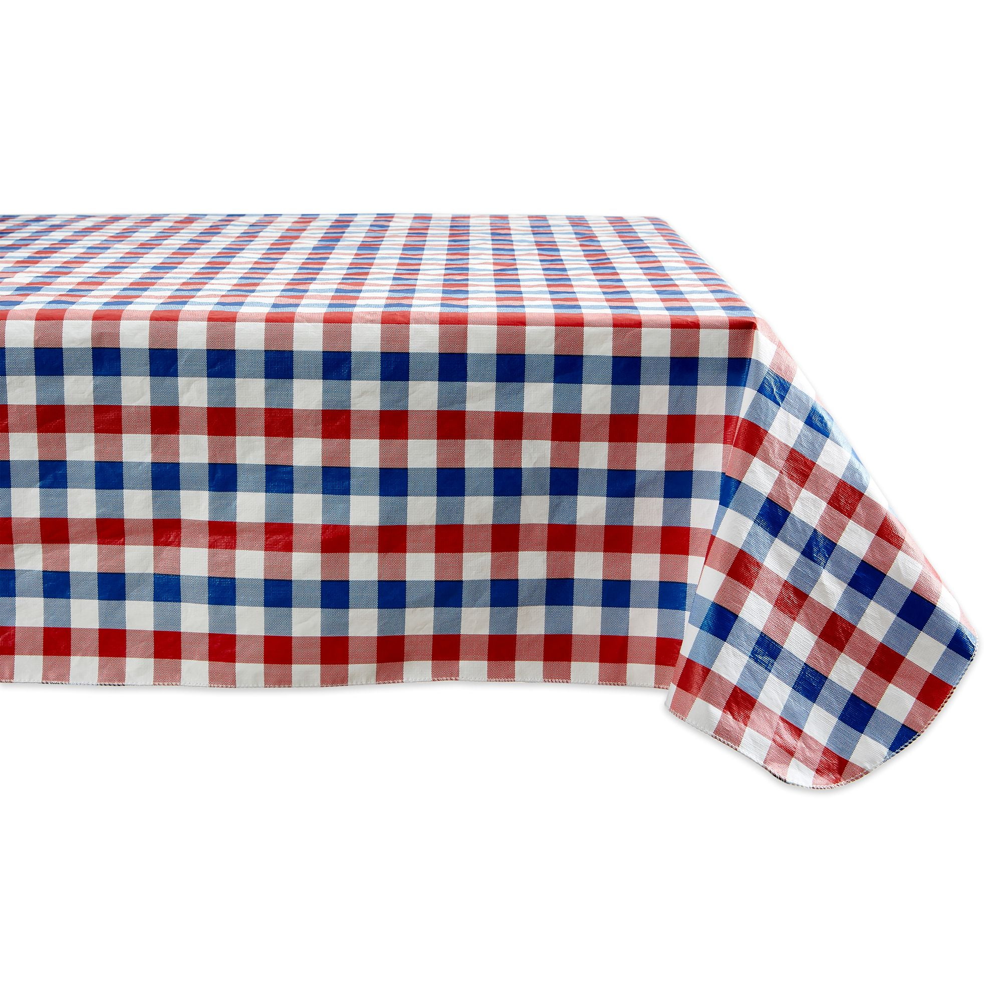 9.5" Multicolored Checkered Vinyl Tablecloth