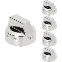 Aniceparthy DG94-00945A 5 Pack Burner Control Dial Knobs Replacement for Samsung NX58H9500WS/AA-00/01/02/03 NX58H9500WS/AC-01/02/03, Replaces DG68-00377A AP5957989 PS10067150
