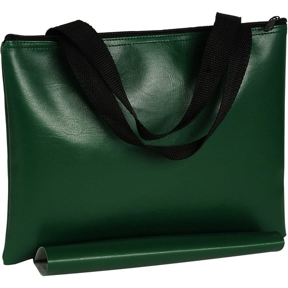 WE Games Leatherette Chess Bag - 12 in. - Waterproof Vinyl - Green