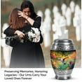 thumbnail image 4 of JAGASY Hummingbird Small Urn for Ashes for Women - Mini Flowers Urn for Ashes Adult Male - Green Leaf Decorative Urns - Keepsake Funeral Urns for Mom & Dad - (3 Inch), 4 of 7
