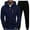Navy, variant on VBTAPA Sweatsuits for Men 2 Piece Hoodie Jogging Tracksuit Set Color Block Zip Up Hooded Jacket with Drawstring Jogger Pants Casual Athletic Outfits with Pockets Prime Sales of The Day Navy S